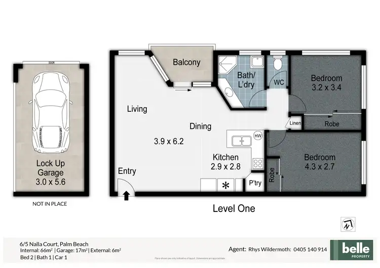 Floorplan of Homely unit listing, 6/5 Nalla Court, Palm Beach QLD 4221