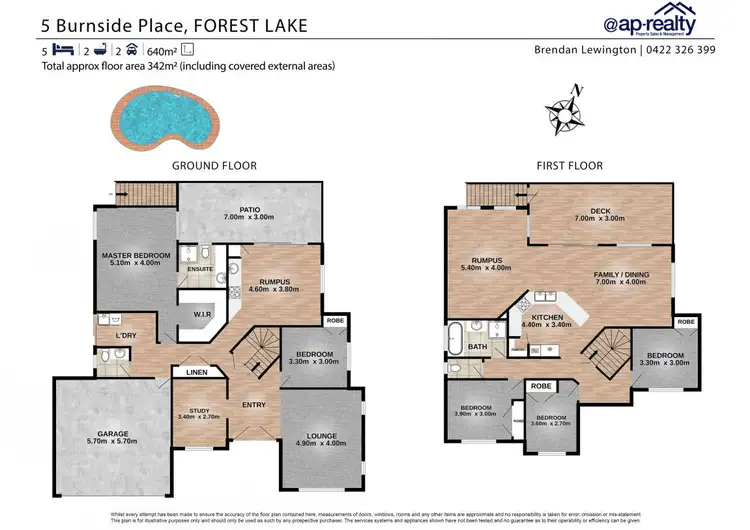 Floorplan of Homely house listing, 5 Burnside Place, Forest Lake QLD 4078
