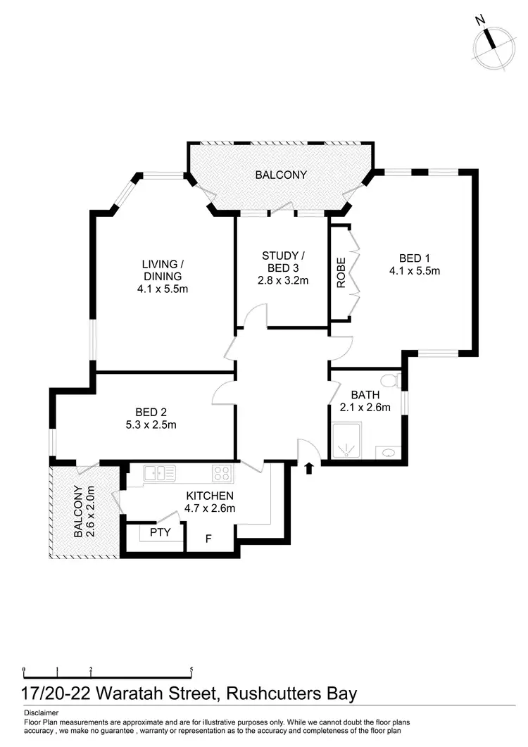 Floorplan of Homely apartment listing, 17/20-22 Waratah Street, Rushcutters Bay NSW 2011