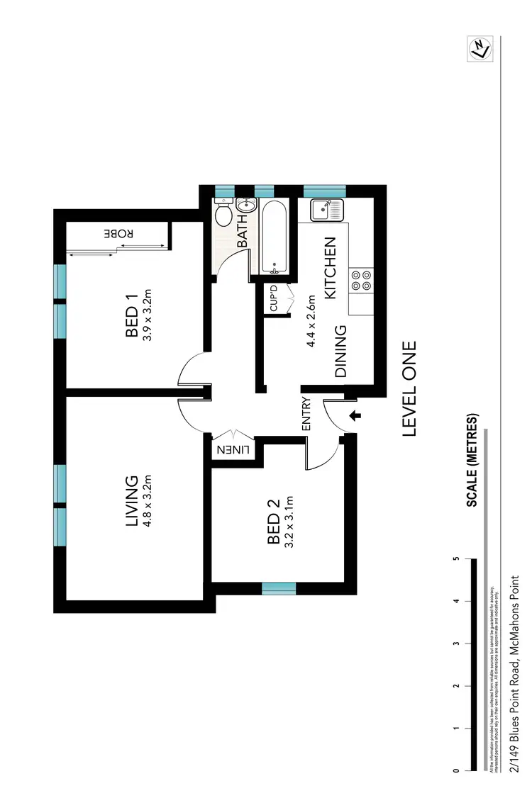 Floorplan of Homely apartment listing, 2/149 Blues Point Road, Mcmahons Point NSW 2060