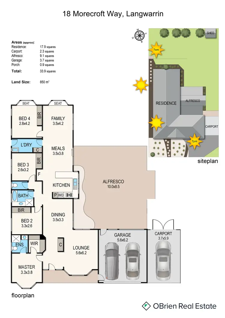 Floorplan of Homely house listing, 18 Morecroft Way, Langwarrin VIC 3910
