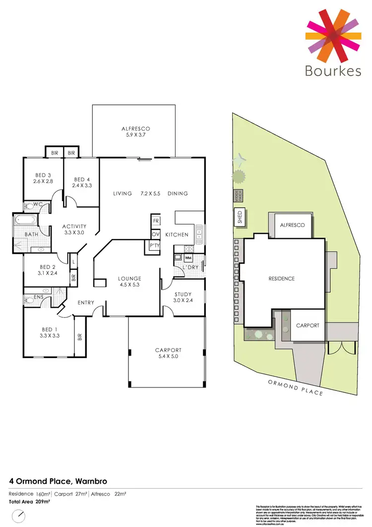 Floorplan of Homely house listing, 4 Ormond Place, Warnbro WA 6169