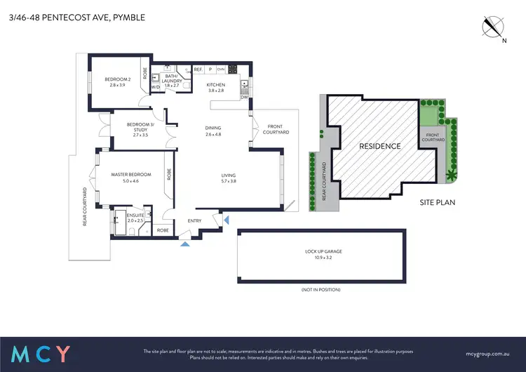 Floorplan of Homely apartment listing, 3/46-48 Pentecost Avenue, Pymble NSW 2073