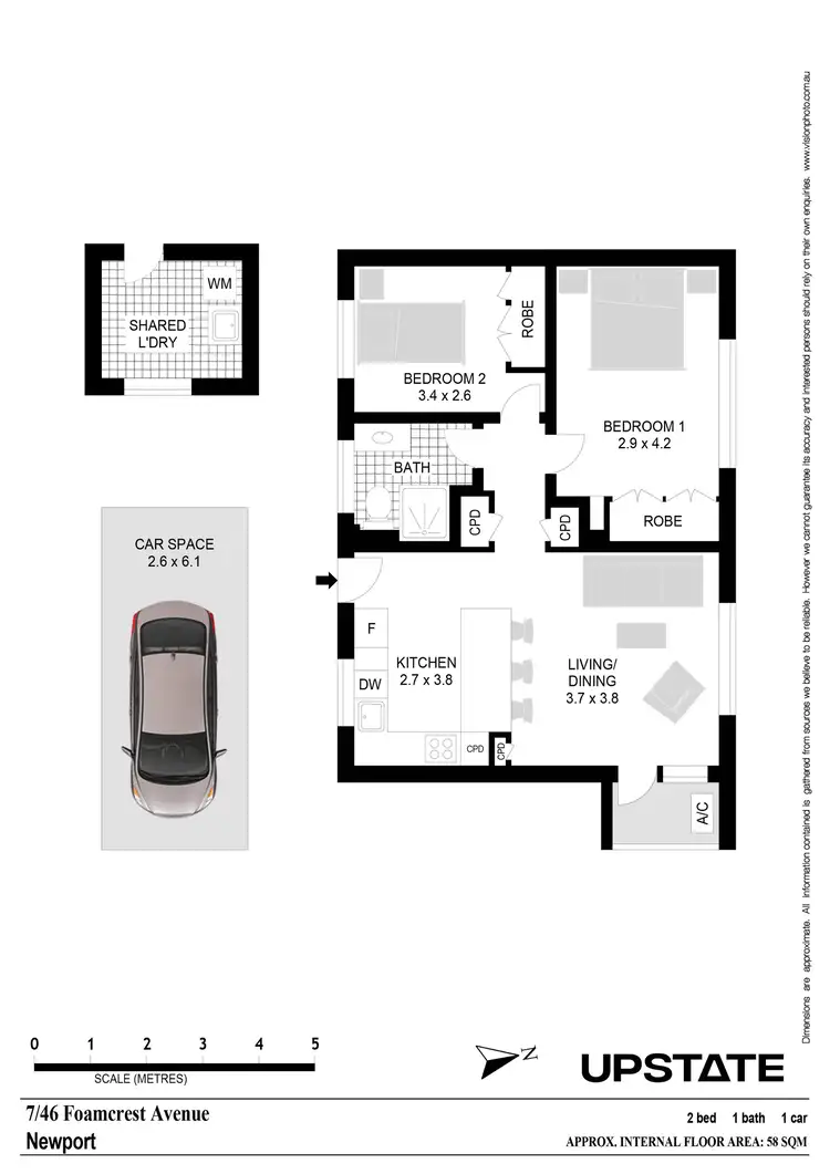 Floorplan of Homely apartment listing, 7/46 Foamcrest Avenue, Newport NSW 2106
