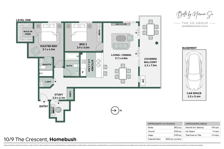 Floorplan of Homely apartment listing, 10/9-10 The Crescent, Homebush NSW 2140