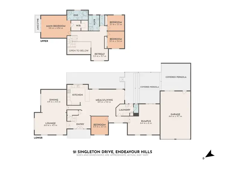 Floorplan of Homely house listing, 21 Singleton Drive, Endeavour Hills VIC 3802