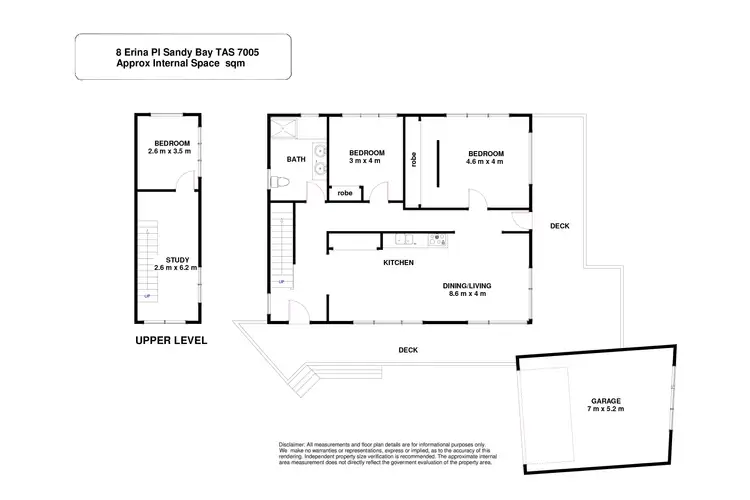Floorplan of Homely house listing, 8 Erina Place, Sandy Bay TAS 7005