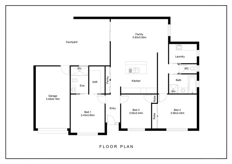 Floorplan of Homely house listing, 12 Adams Street, Mansfield VIC 3722