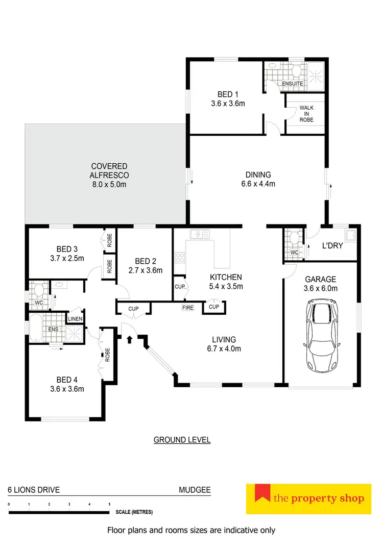 Floorplan of Homely house listing, 6 Lions Drive, Mudgee NSW 2850