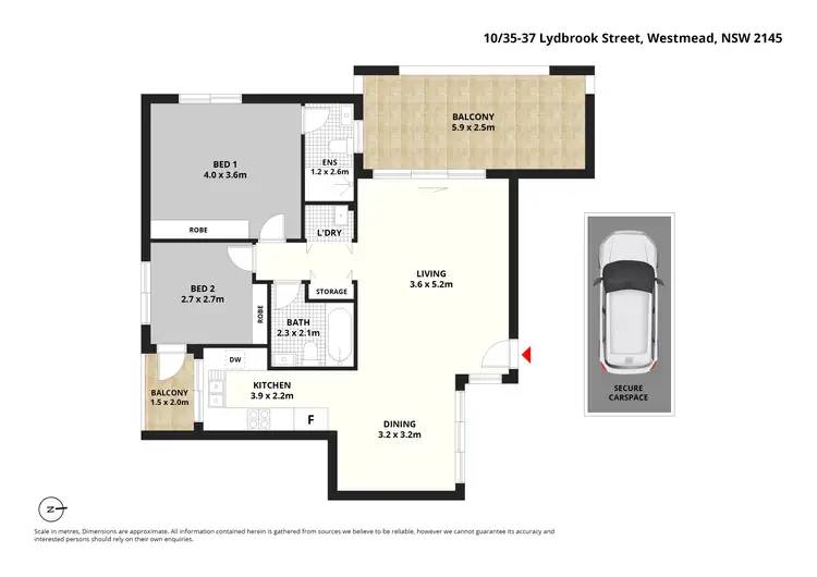 Floorplan of Homely unit listing, 10/35-37 Lydbrook Street, Westmead NSW 2145