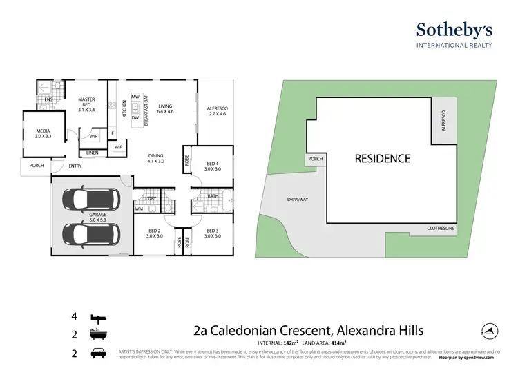 Floorplan of Homely house listing, 2A Caledonian Crescent, Alexandra Hills QLD 4161