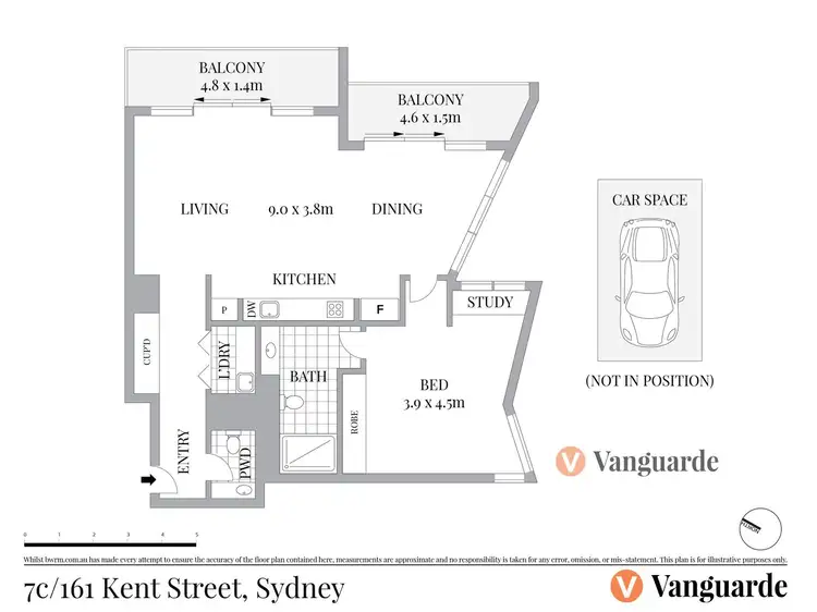 Floorplan of Homely apartment listing, 7C/161 Kent Street, Sydney NSW 2000