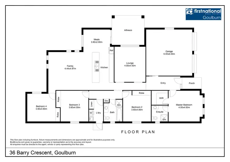 Floorplan of Homely house listing, 36 Barry Crescent, Goulburn NSW 2580