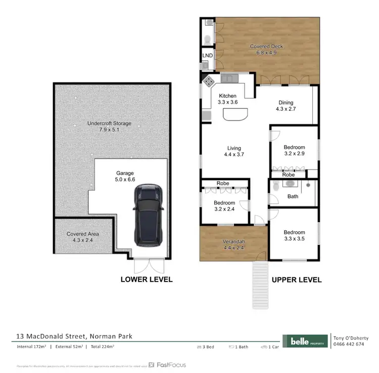 Floorplan of Homely house listing, 13 MacDonald Street, Norman Park QLD 4170