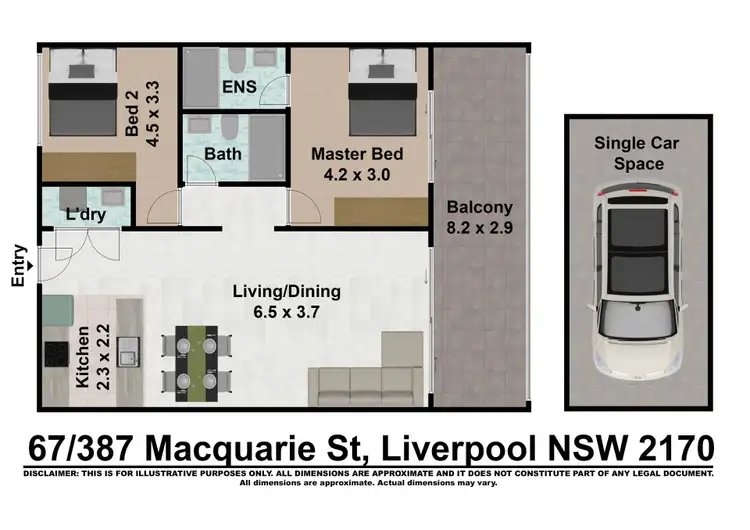 Floorplan of Homely apartment listing, Level 6/67/387 Macquarie Street, Liverpool NSW 2170