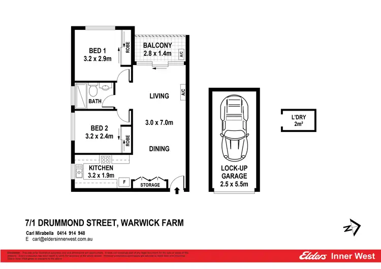 Floorplan of Homely unit listing, 7/1 Drummond Street, Warwick Farm NSW 2170