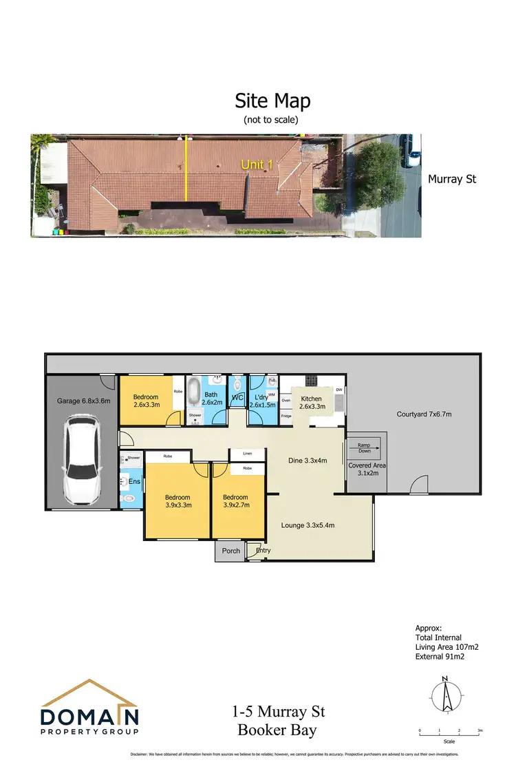 Floorplan of Homely villa listing, 1/5 Murray Street, Booker Bay NSW 2257