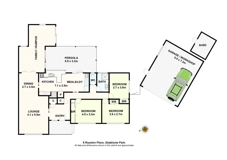 Floorplan of Homely house listing, 5 Royston Place, Gladstone Park VIC 3043