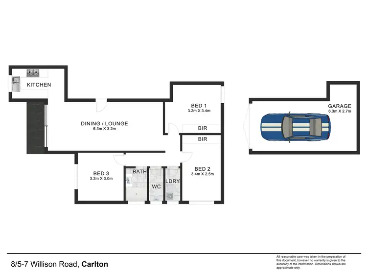 Floorplan of Homely unit listing, 8/5-7 Willison Road, Carlton NSW 2218