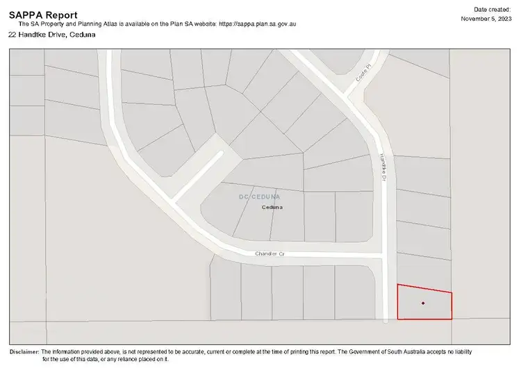 Floorplan of Homely land listing, 22 Handtke Drive, Ceduna SA 5690
