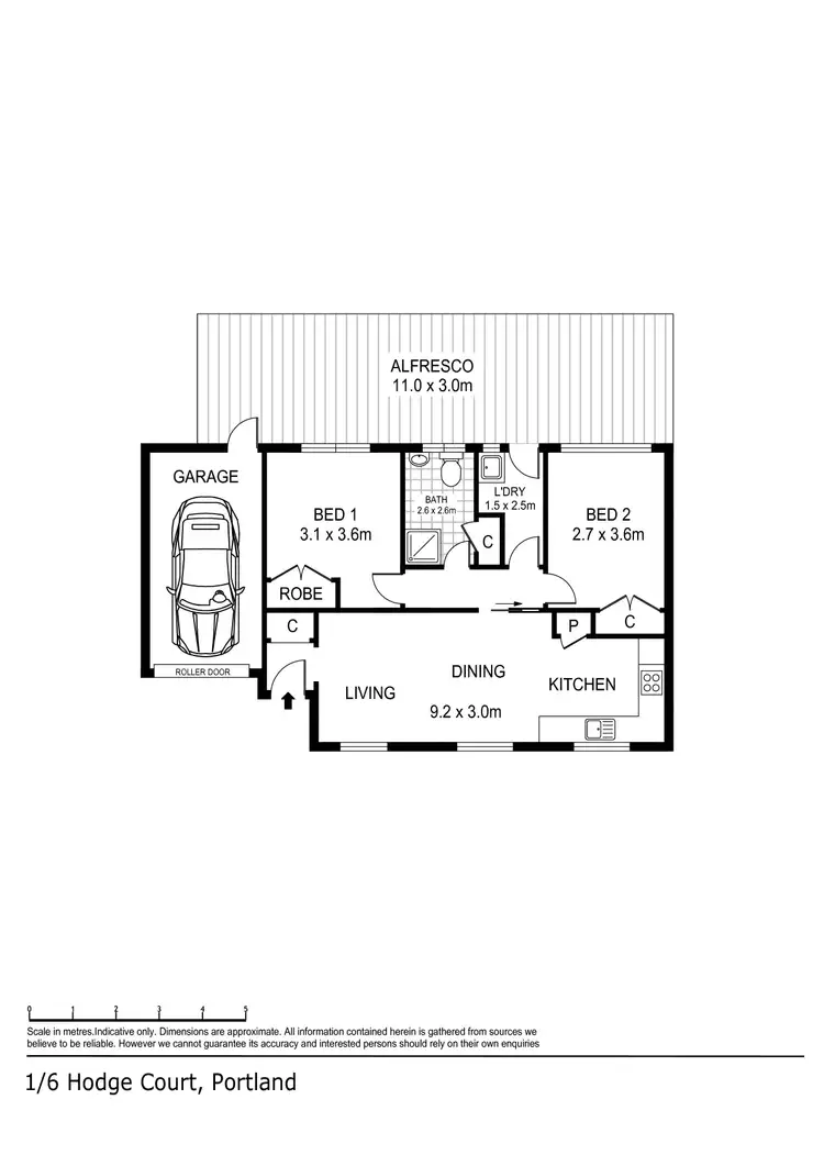 Floorplan of Homely house listing, 1/6 Hodge Court, Portland VIC 3305