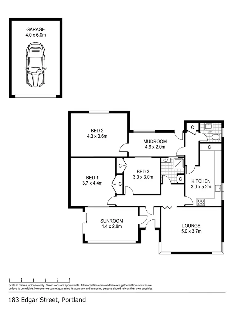 Floorplan of Homely house listing, 183 Edgar Street, Portland VIC 3305