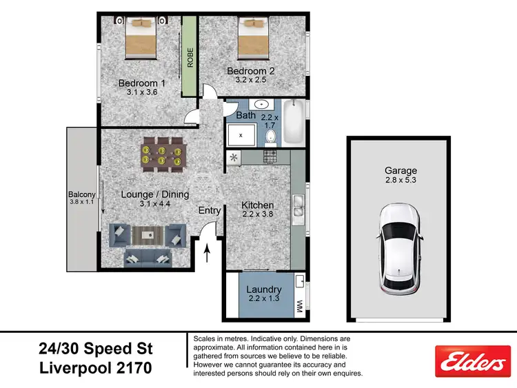 Floorplan of Homely unit listing, 24/30 Speed Street, Liverpool NSW 2170