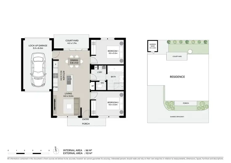 Floorplan of Homely townhouse listing, 8/5 Haven Court, Norlane VIC 3214