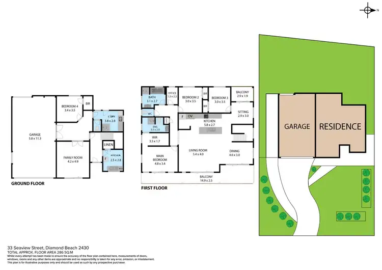 Floorplan of Homely house listing, 33 Seaview Street, Diamond Beach NSW 2430