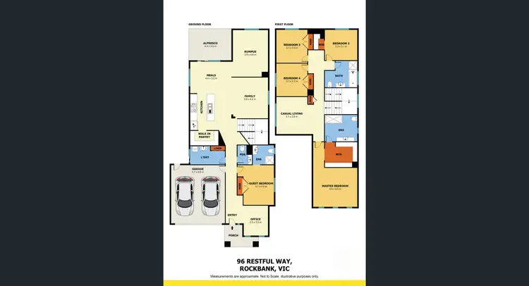 Floorplan of Homely house listing, 96 Restful Way, Rockbank VIC 3335