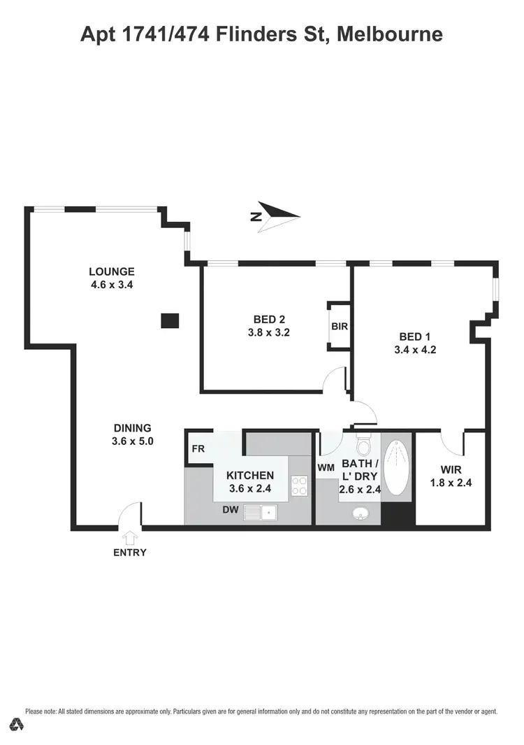 Floorplan of Homely apartment listing, 1741/474 Flinders Street, Melbourne VIC 3000