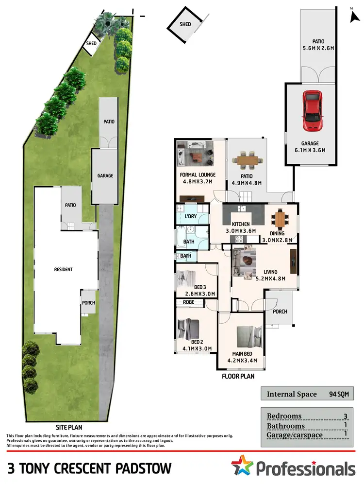 Floorplan of Homely house listing, 3 Tony Crescent, Padstow NSW 2211