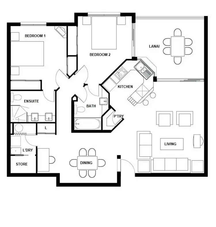 Floorplan of Homely apartment listing, 323/12-21 Gregory Street, Westcourt QLD 4870