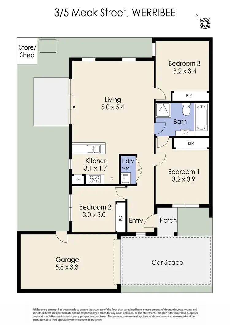 Floorplan of Homely unit listing, 3/5 Meek Street, Werribee VIC 3030