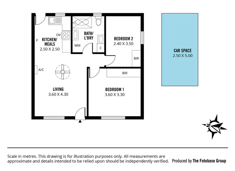 Floorplan of Homely unit listing, 9/1 Fielding Road, Clarence Park SA 5034