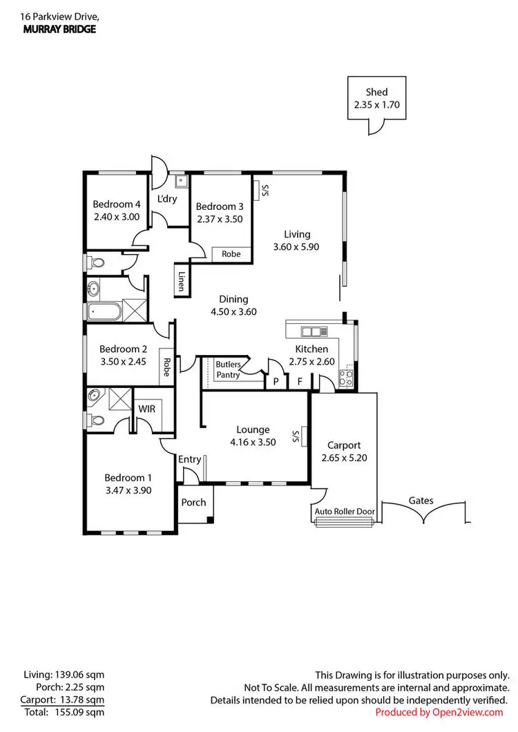 Floorplan of Homely house listing, 16 Parkview Drive, Murray Bridge SA 5253