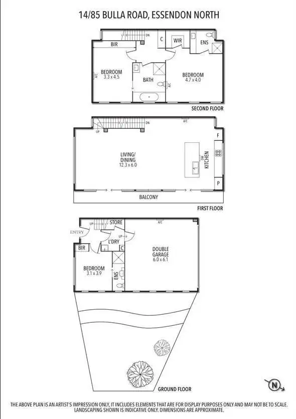 Floorplan of Homely townhouse listing, 14/85 Bulla Road, Essendon North VIC 3041