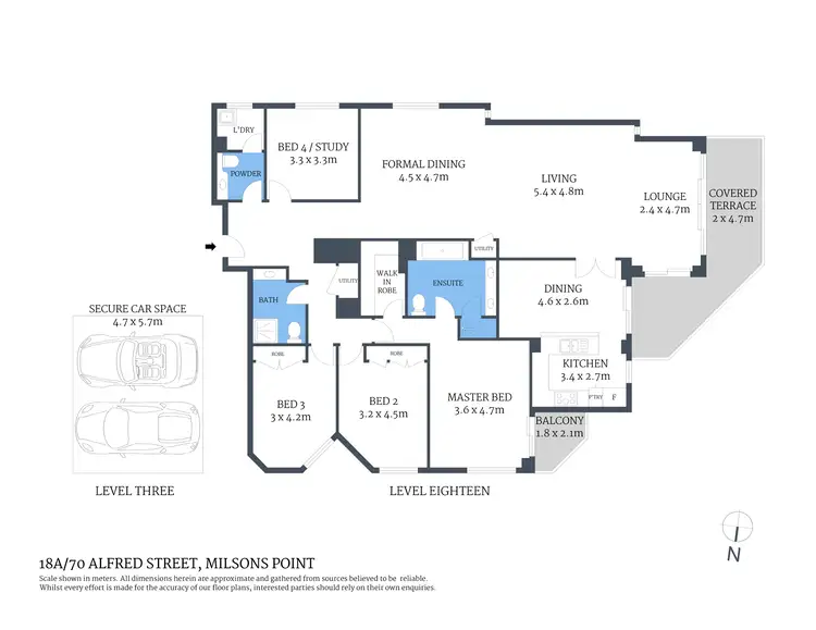 Floorplan of Homely apartment listing, 18A/70 Alfred Street, Milsons Point NSW 2061