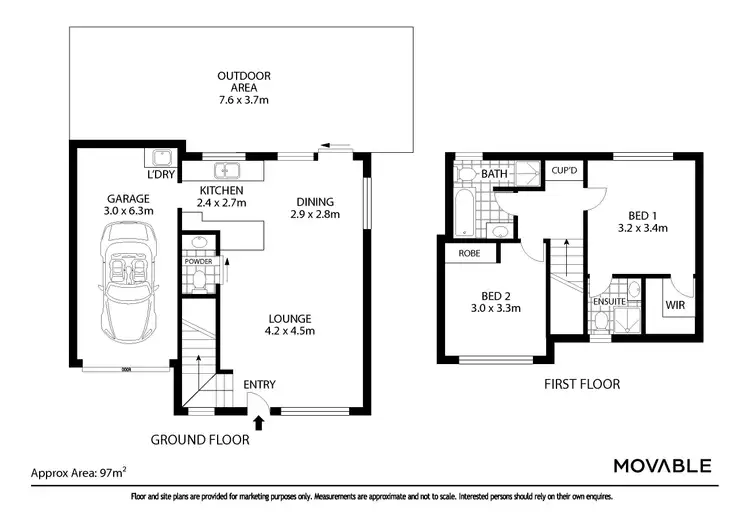 Floorplan of Homely townhouse listing, 11/8 Mort Street, Shortland NSW 2307