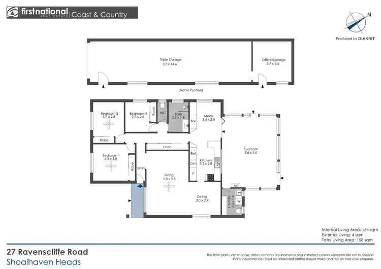 Floorplan of Homely house listing, 27 Ravenscliffe Road, Shoalhaven Heads NSW 2535