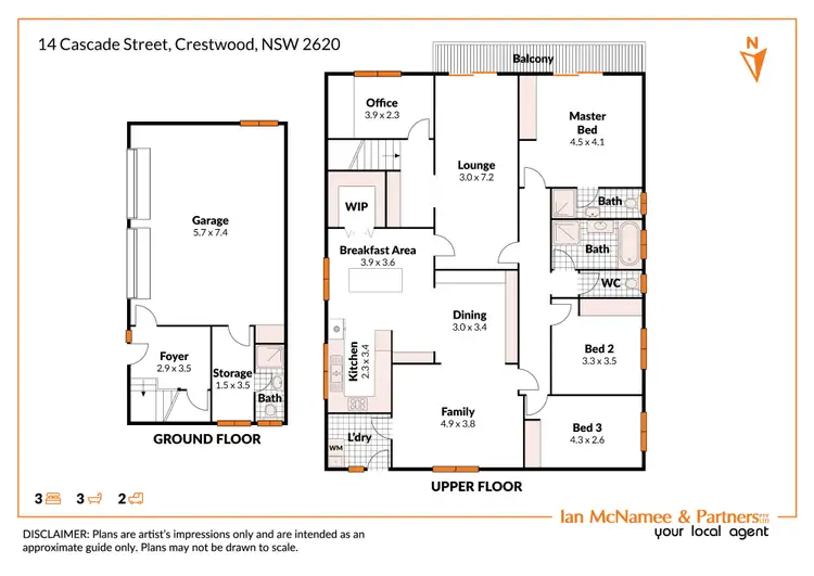Floorplan of Homely house listing, 14 Cascade Street, Crestwood NSW 2620