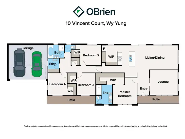 Floorplan of Homely house listing, 10 Vincent Court, Wy Yung VIC 3875