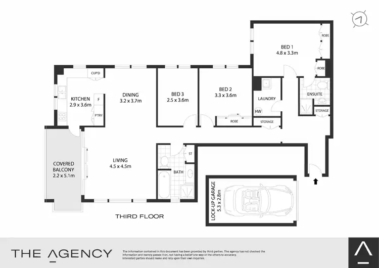 Floorplan of Homely apartment listing, 3D/1-7 George Street, Manly NSW 2095