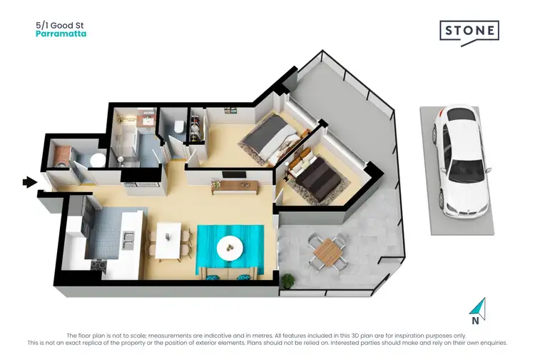 Floorplan of Homely apartment listing, 5/1 Good Street, Parramatta NSW 2150
