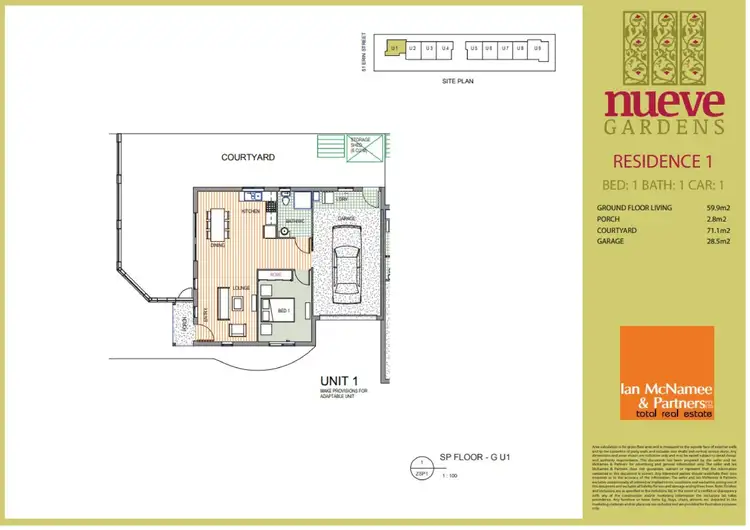 Floorplan of Homely unit listing, 1/51 Erin Street, Queanbeyan East NSW 2620