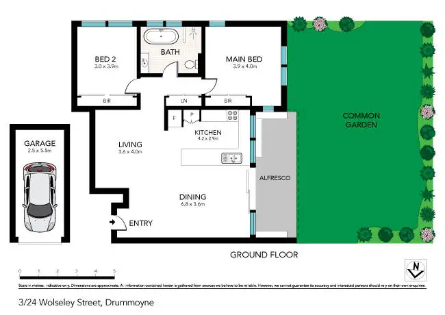 Floorplan of Homely apartment listing, G3/24 Wolseley Street, Drummoyne NSW 2047