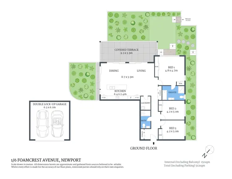 Floorplan of Homely apartment listing, 1/6 Foamcrest Avenue, Newport NSW 2106