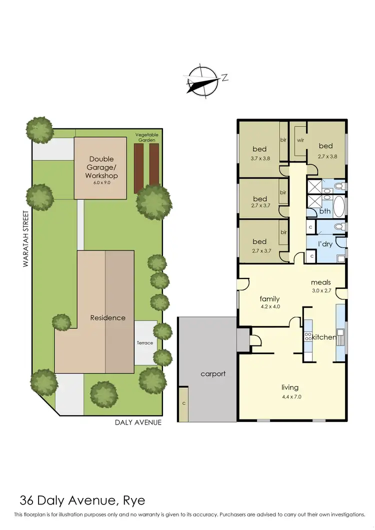 Floorplan of Homely house listing, 36 Daly Avenue, Rye VIC 3941
