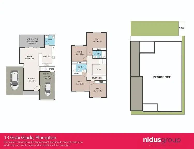 Floorplan of Homely townhouse listing, 13 Gobi Glade, Plumpton NSW 2761