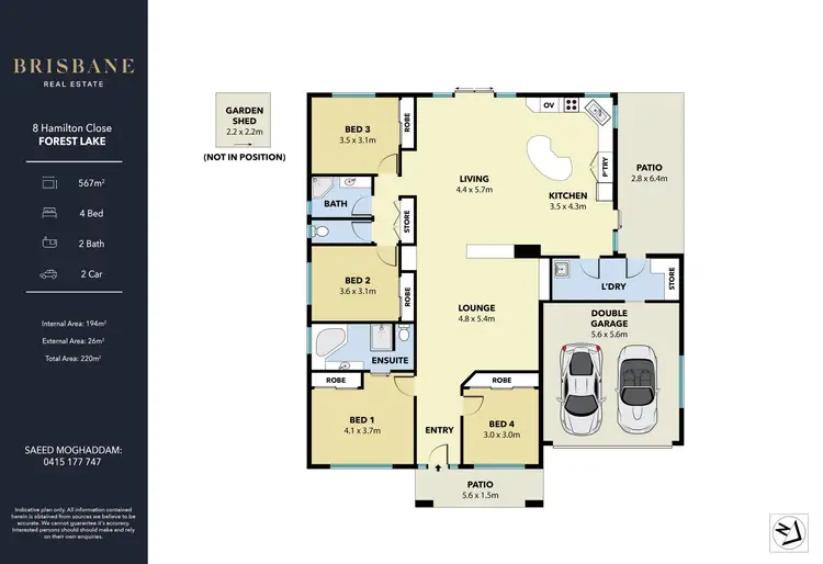 Floorplan of Homely house listing, 8 Hamilton Close, Forest Lake QLD 4078